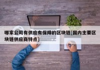 哪家公司有供应有保障的区块链[国内主要区块链供应商特点]